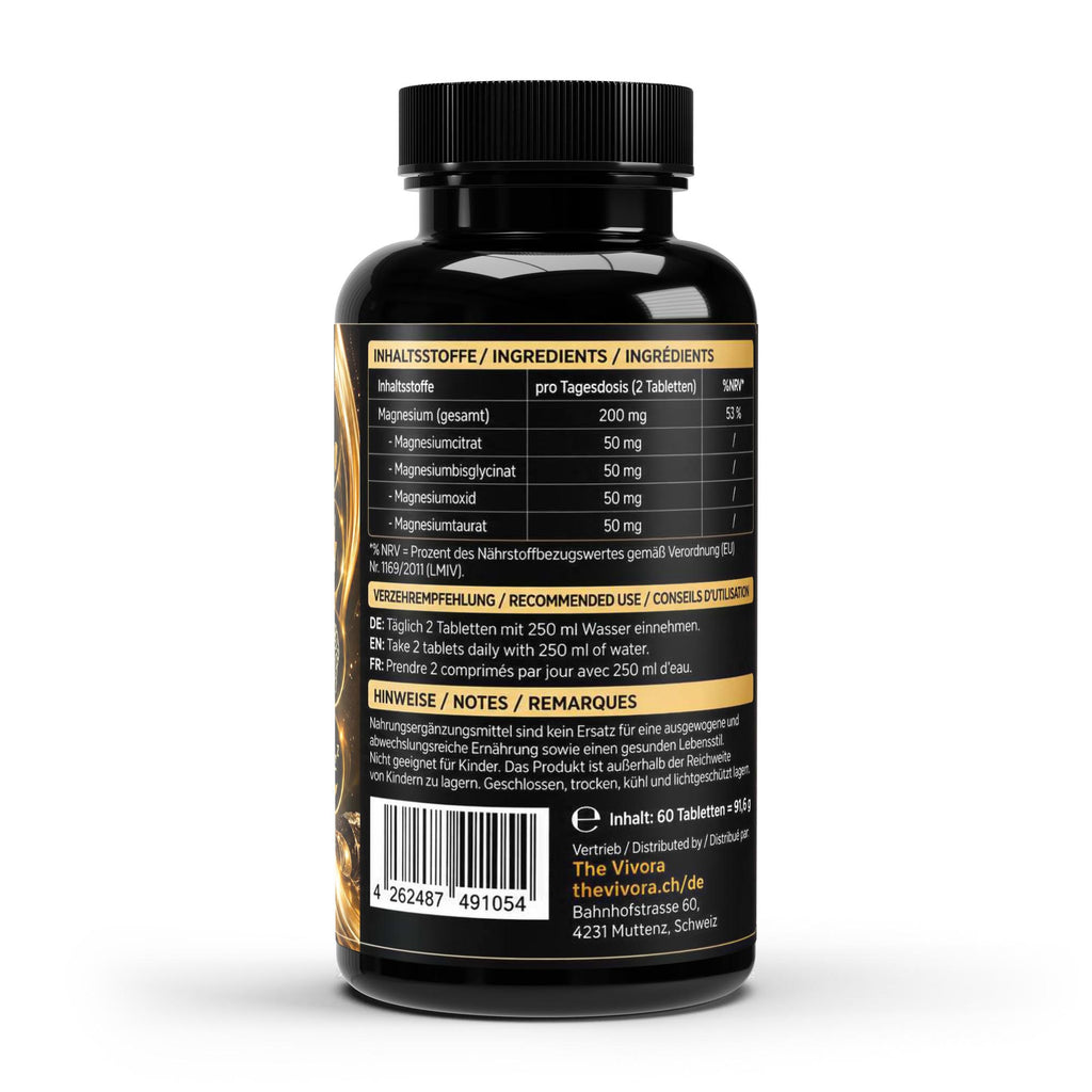Magnesium 4fach Komplex - 60 vegane Tabletten